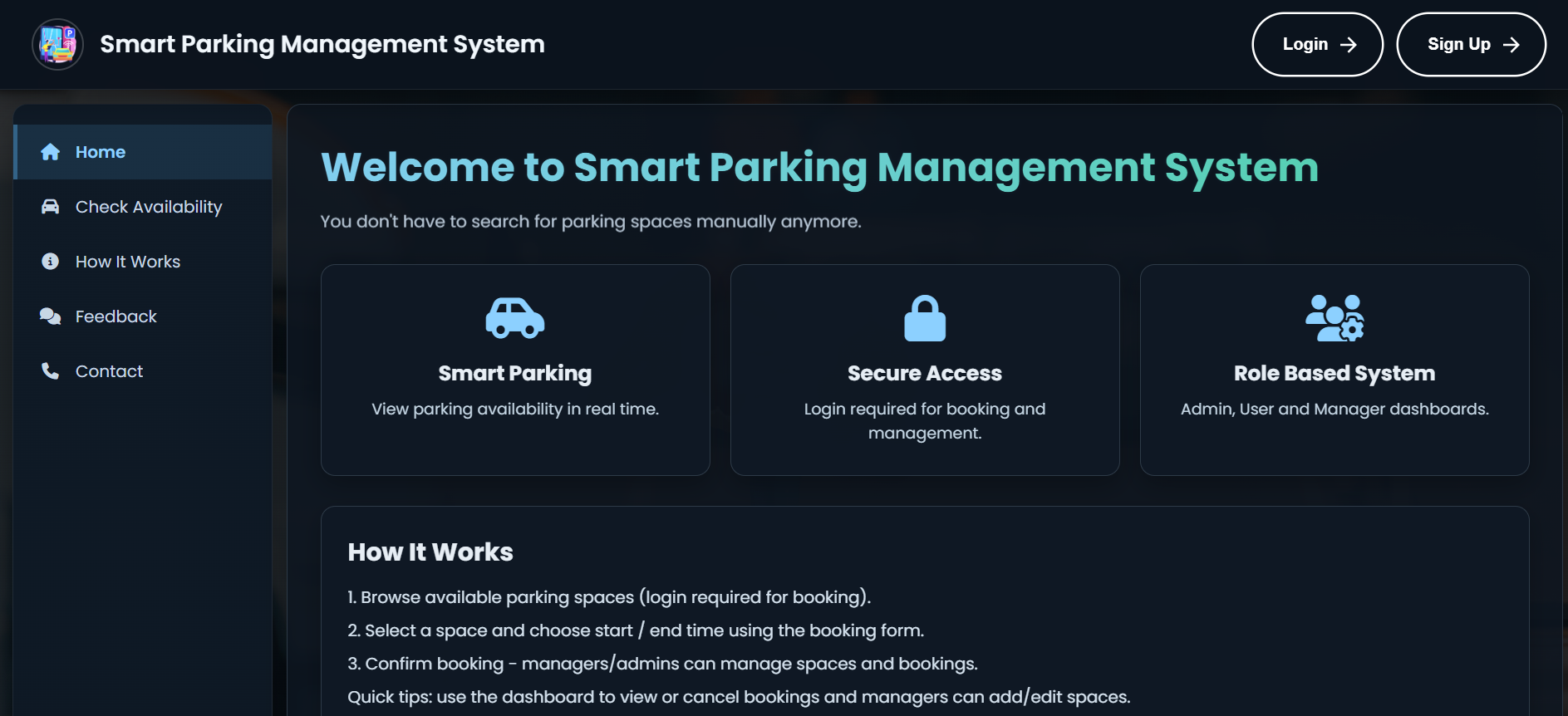 Vehicle Parking Management System